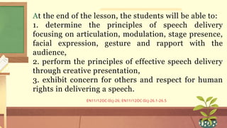 PRINCIPLES OF SPEECH DELIVERY in reading and writing.pptx