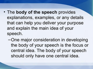 Principles of Speech Writing in Oral Communication in Context | PPTX