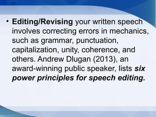 Principles of Speech Writing in oral communication.pptx