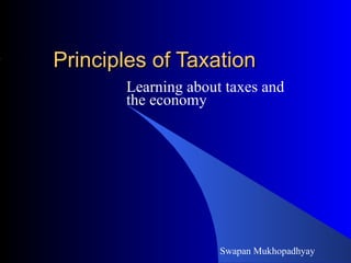 Principles of Taxation in Economics
