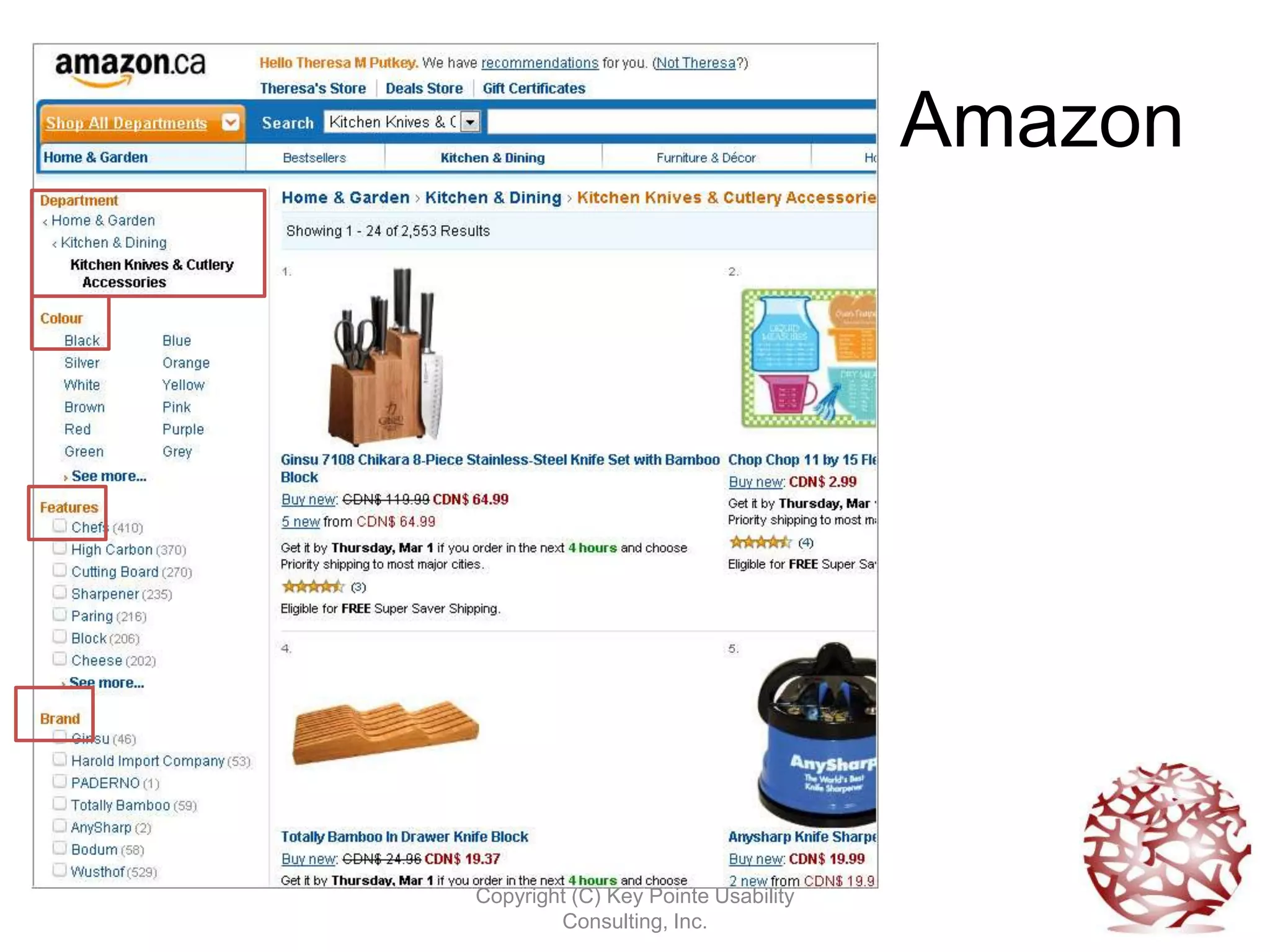 Amazon




Copyright (C) Key Pointe Usability
        Consulting, Inc.
 