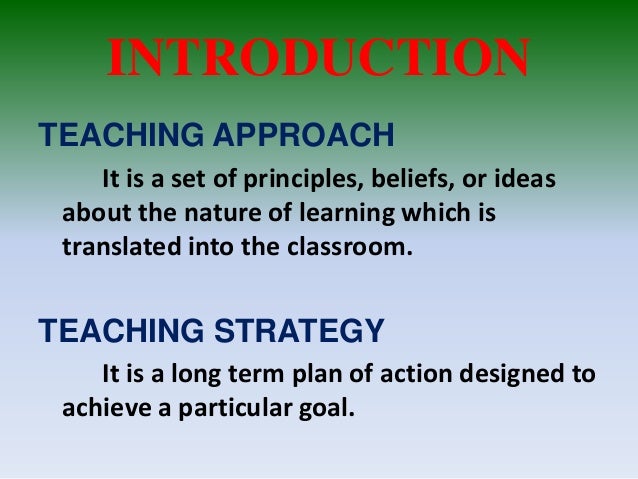 introduction in teaching learning in
