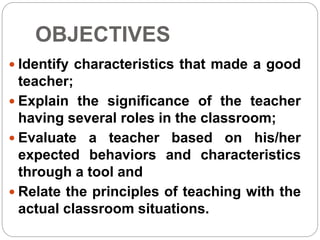 Principles of teaching. chapter 3 teacher | PPTX