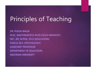 Principles of Teaching
 