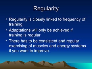 Target Regularity Training Principles Of Training | PPT