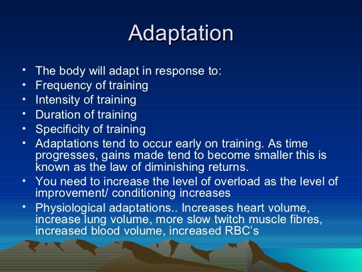 Principles Of Training