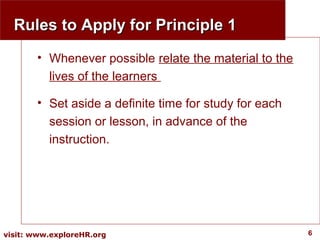 Principles of training | PPT