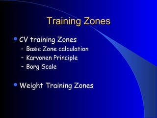 Principles of training and training zones | PPT