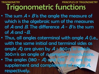 Principles of trigonometry animated | PPTX