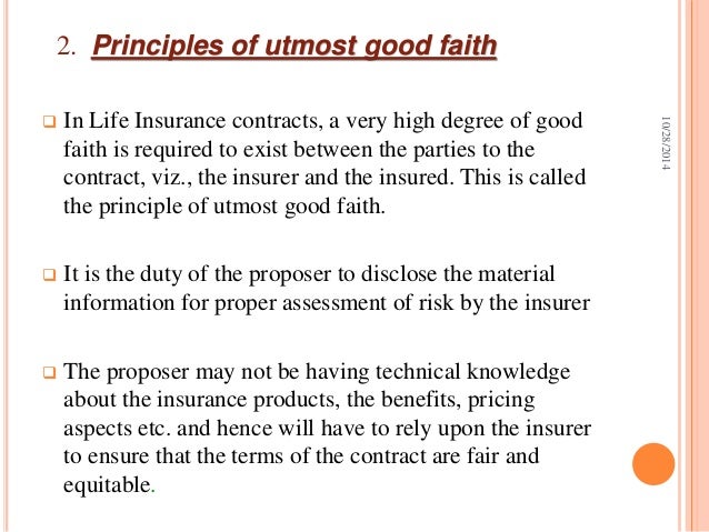 Principles of valid contract special principles of life insurance