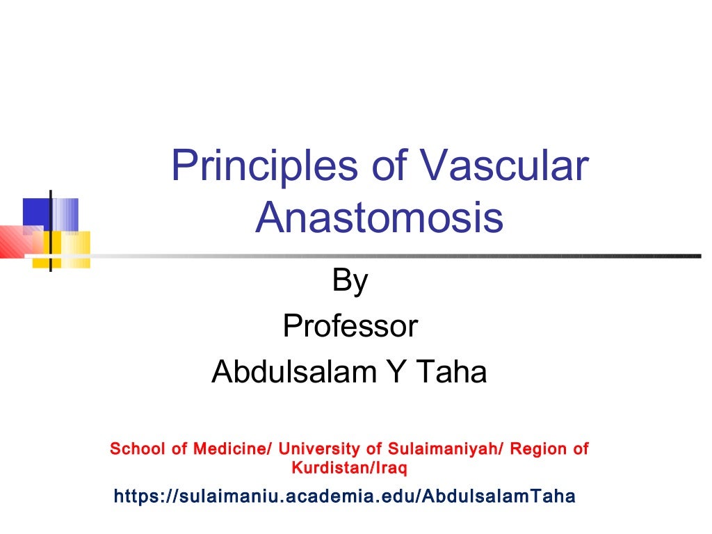 Principles of vascular anastomosis