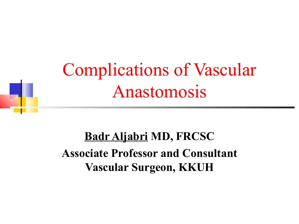 Principles of vascular anastomosis