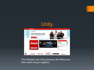 Unity In Web Design Principles of web design | PPTX