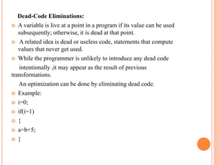 Principle source of optimazation | PPTX | Programming Languages | Computing