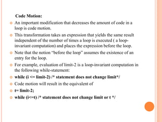 Principle source of optimazation | PPTX | Programming Languages | Computing
