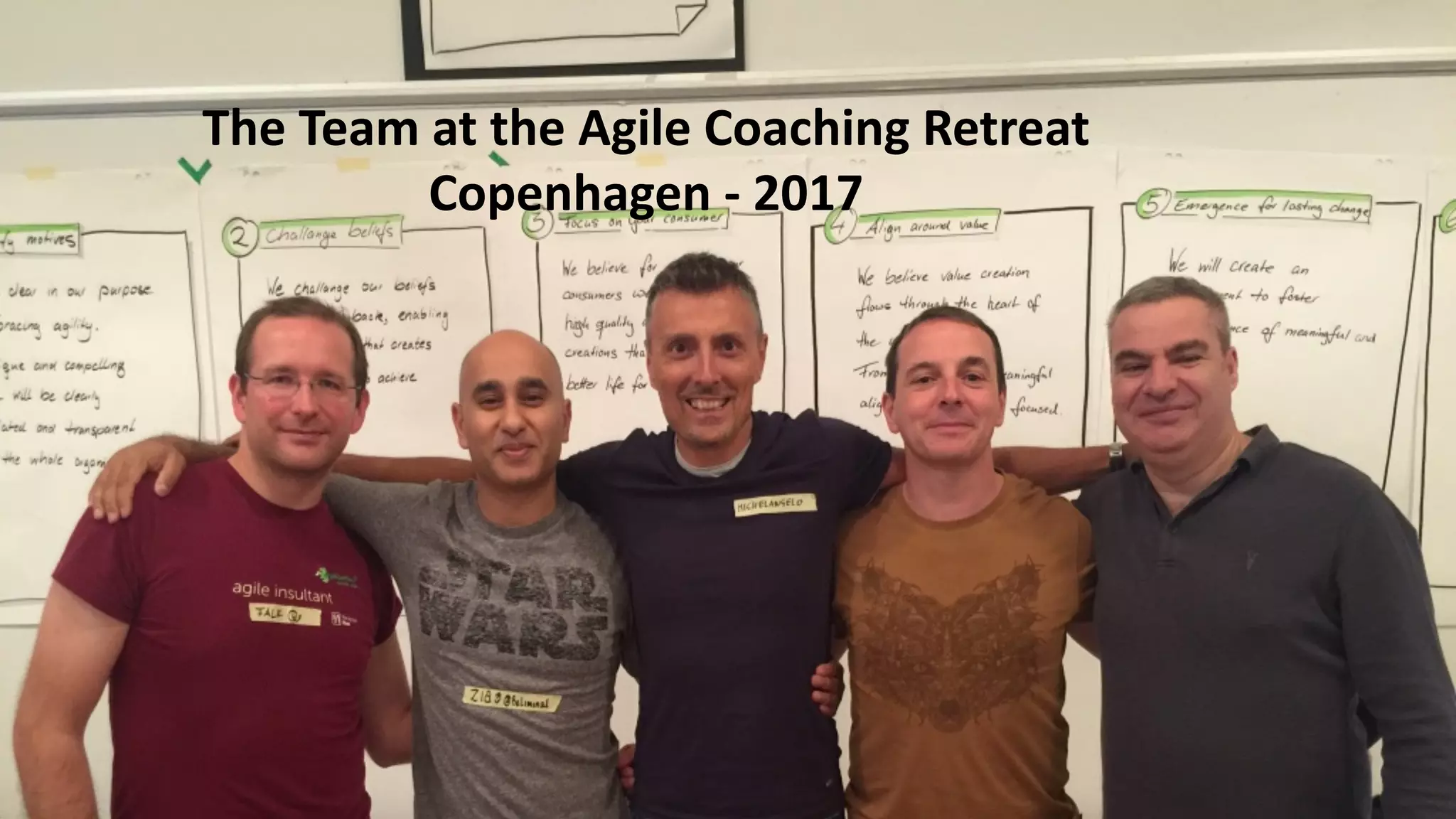 The Team at the Agile Coaching Retreat
Copenhagen - 2017
 