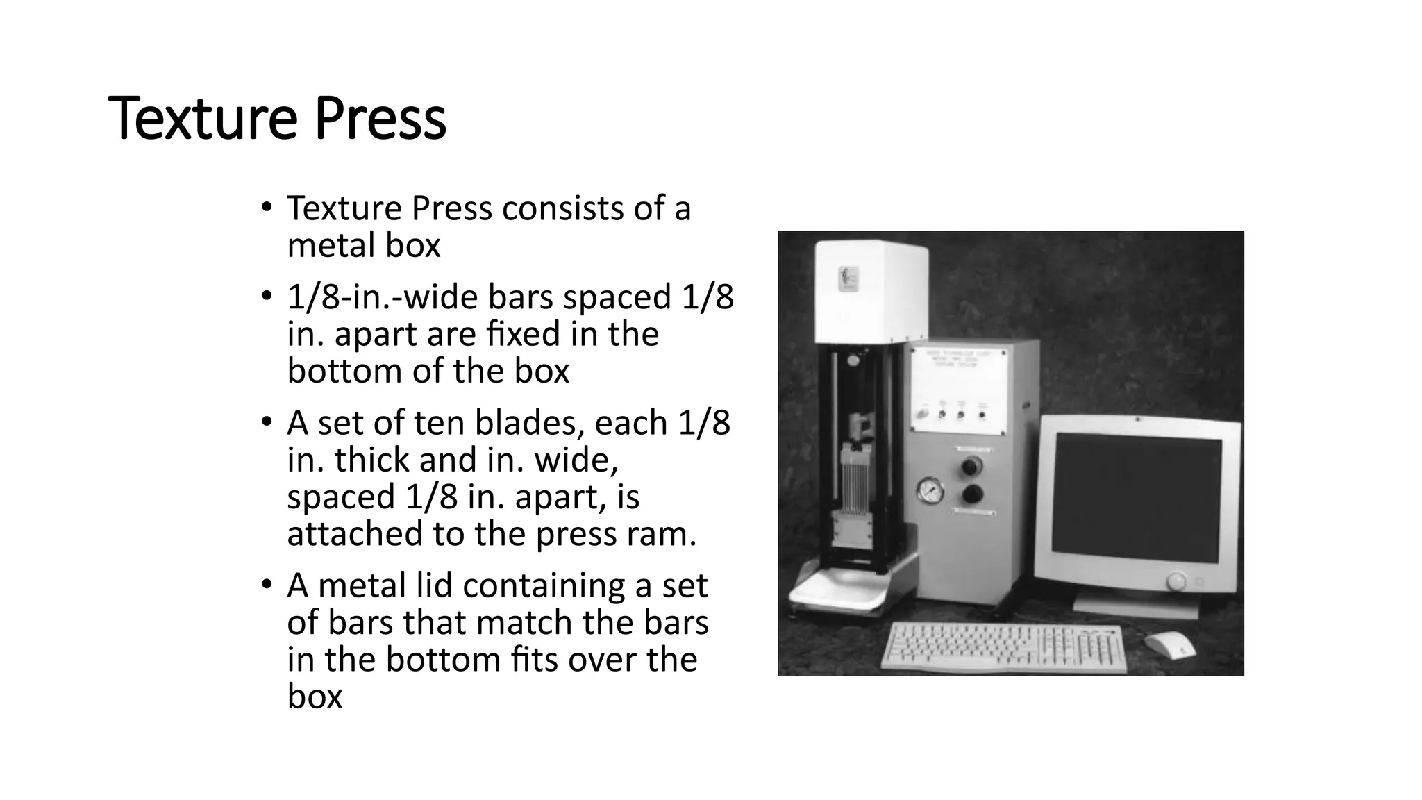 Principles & practice of objective texture measurement