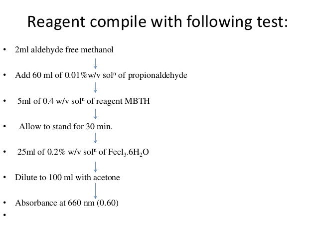 Principles & procedures involved in usage of reagents