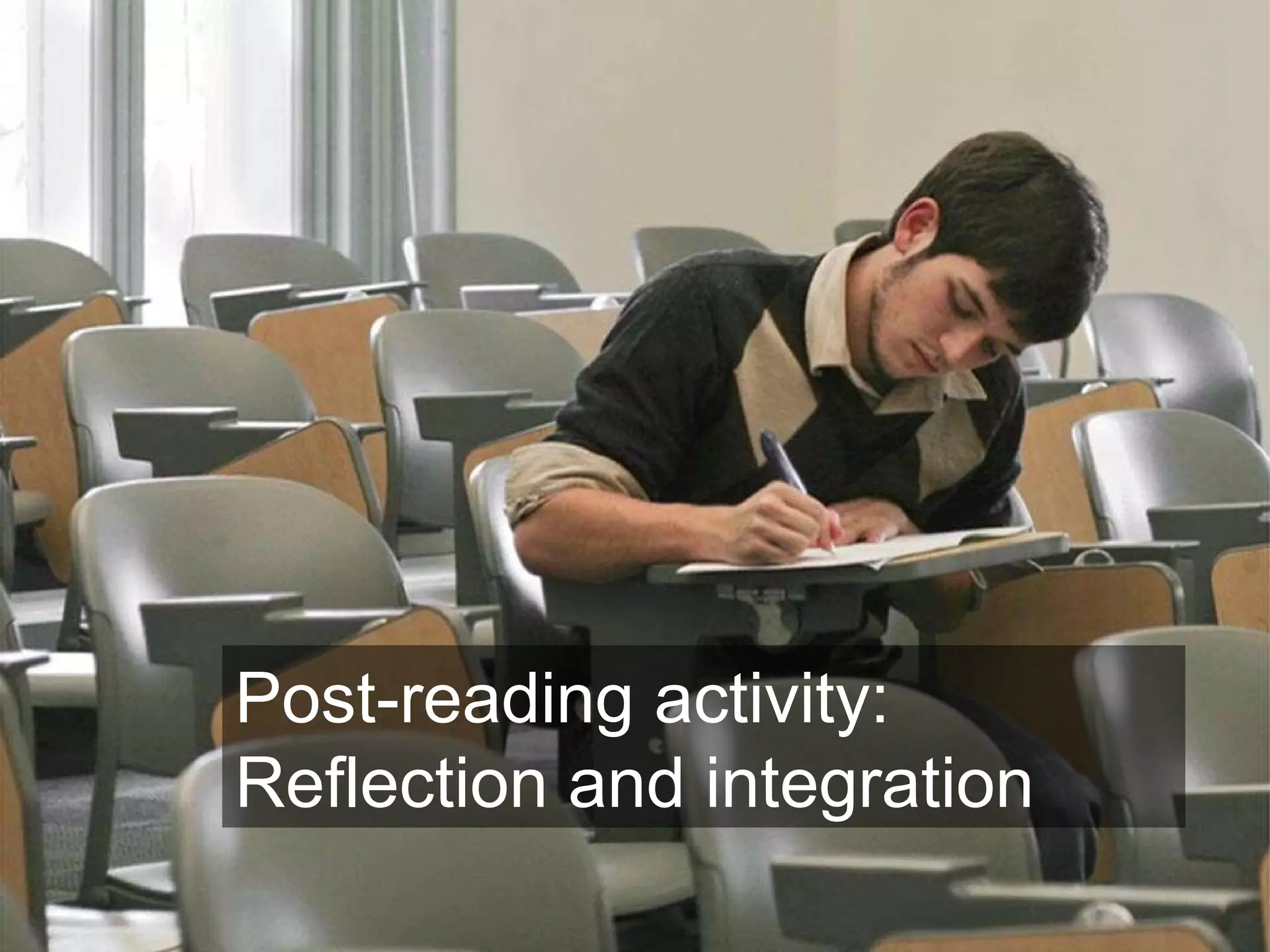 Post-reading activity: Reflection and integration 