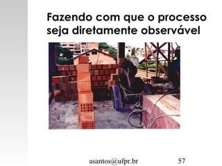 asantos@ufpr.br 57
Fazendo com que o processo
seja diretamente observável
 