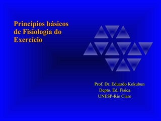 Princípios básicos de Fisiologia do Exercício Prof. Dr. Eduardo Kokubun Depto. Ed. Física UNESP-Rio Claro 