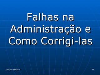 Falhas na Administração e Como Corrigi-las 