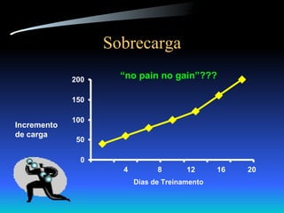 Sobrecarga 0 50 100 150 200 4 8 12 16 20 Incremento de carga Dias de Treinamento “ no pain no gain”??? 