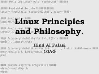 Linux Principles
and Philosophy.
Hind Al Falasi
10AG
 
