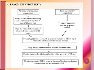 4) FRAGMENTATION TEST:
87
 