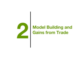 Model Building and
Gains from Trade
2
 