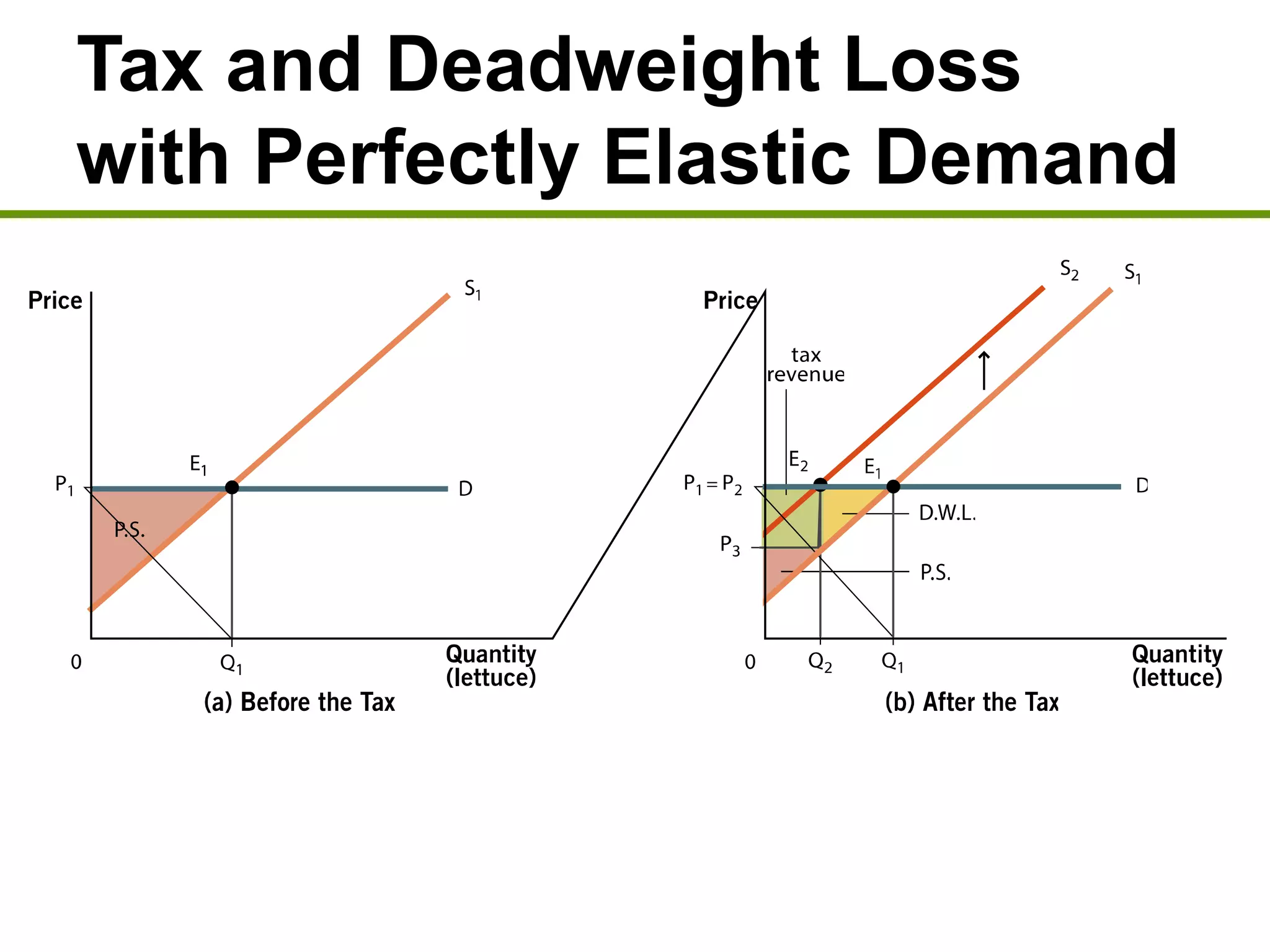 Tax and Deadweight Loss
with Perfectly Elastic Demand
 