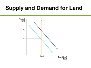 Supply and Demand for Land
 