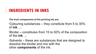 Ink Components About printing tank Technology how machines work and how to know ...