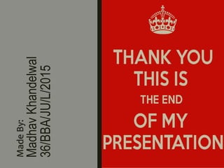 MadeBy:
MadhavKhandelwal
36/BBA/JU/L/2015
 