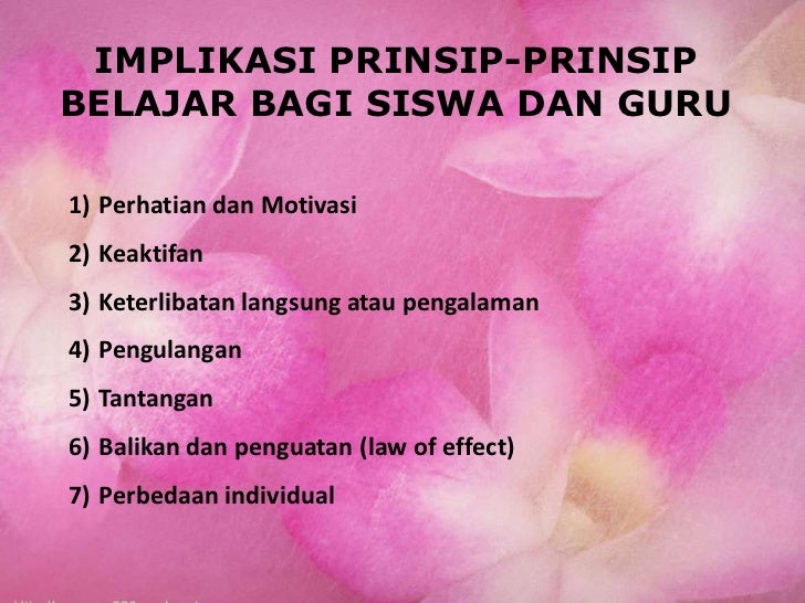 Prinsip dan asas belajar dan pembelajran