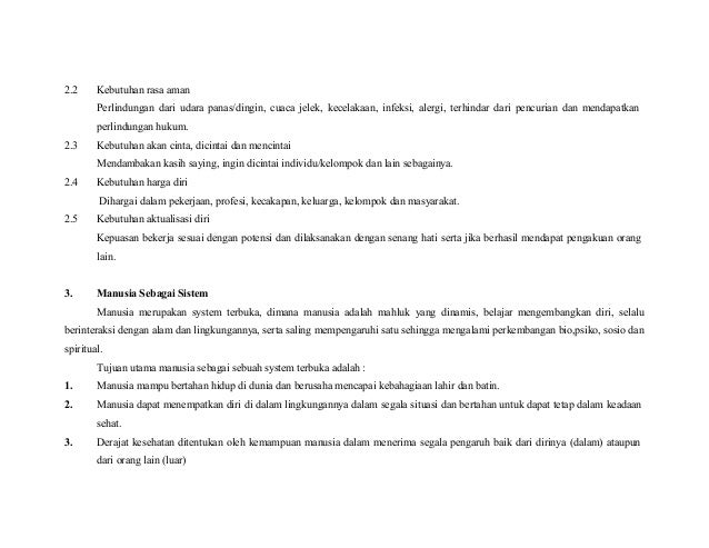 Prinsip Dasar Kebutuhan Manusia
