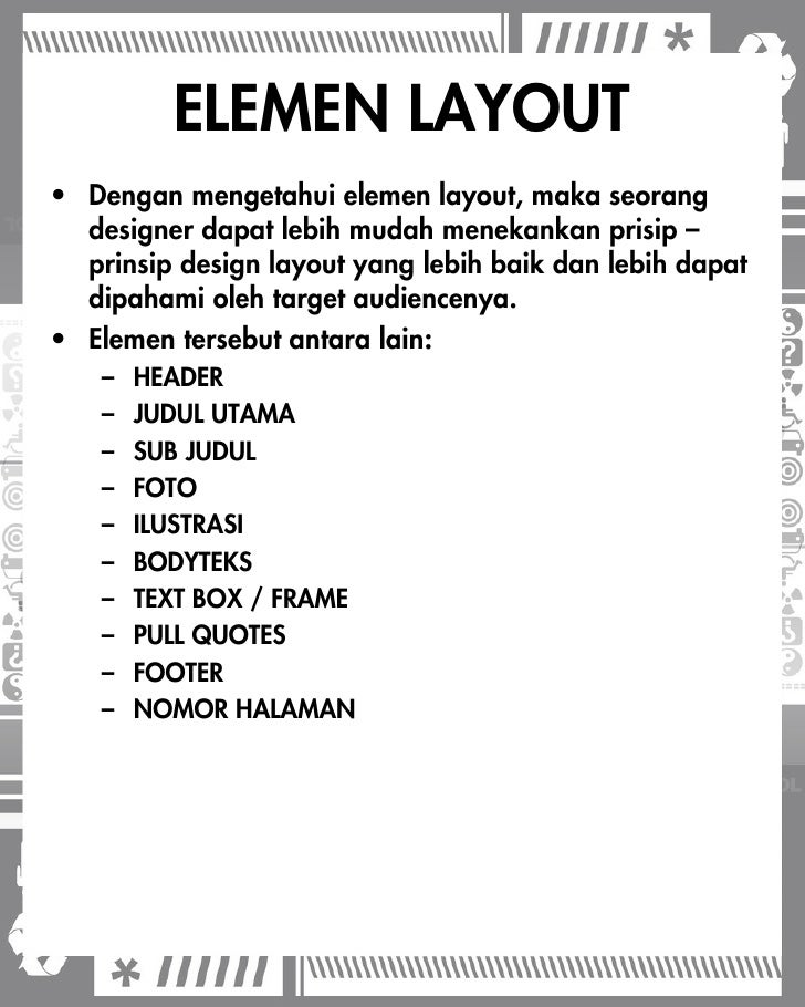 PRINSIP DASAR LAYOUT