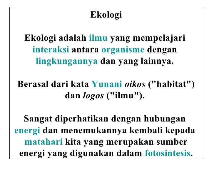 Prinsip ekosistem ekologi pertanian Prinsip ekosistem ekologi pertanian