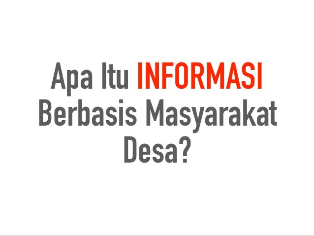 Prinsip Jurnalisme Desa