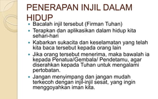Prinsip pengenalan injil | PPTX
