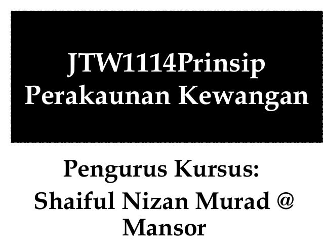 Prinsip perakaunan kewangan