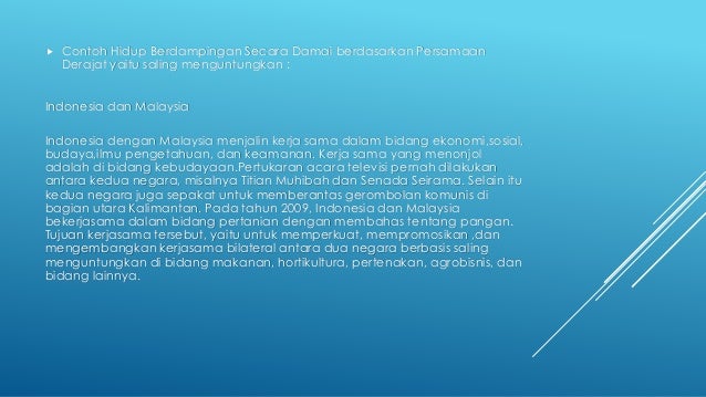 Prinsip Prinsip Hidup Berdampingan Secara Damai Berdasarkan Persama