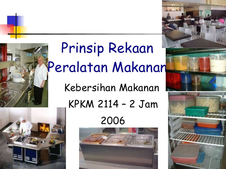 Prinsip rekaan peralatan  makanan a