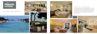 Tauchen Sie im Farbenmeer!
                              Türkisblaues Meer, leuchtende Bouganivilleas und das
                              Farbenkonzert mediterraner Kiefernhaine: Im Prinsotel
                              La Caleta erfahren Sie die ganze Schönheit der kleinen
Die stillen Reize Menorcas.   Nachbarinsel Mallorcas. Sie können zwischen modern
                              und geschmackvoll ausgestatteten Zimmern und
                              Appartements.
 