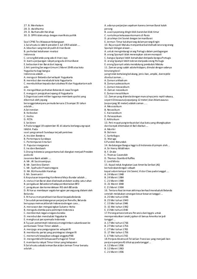 Download Soal Cpns Pdf Tes Karakteristik Pribadi Tkp