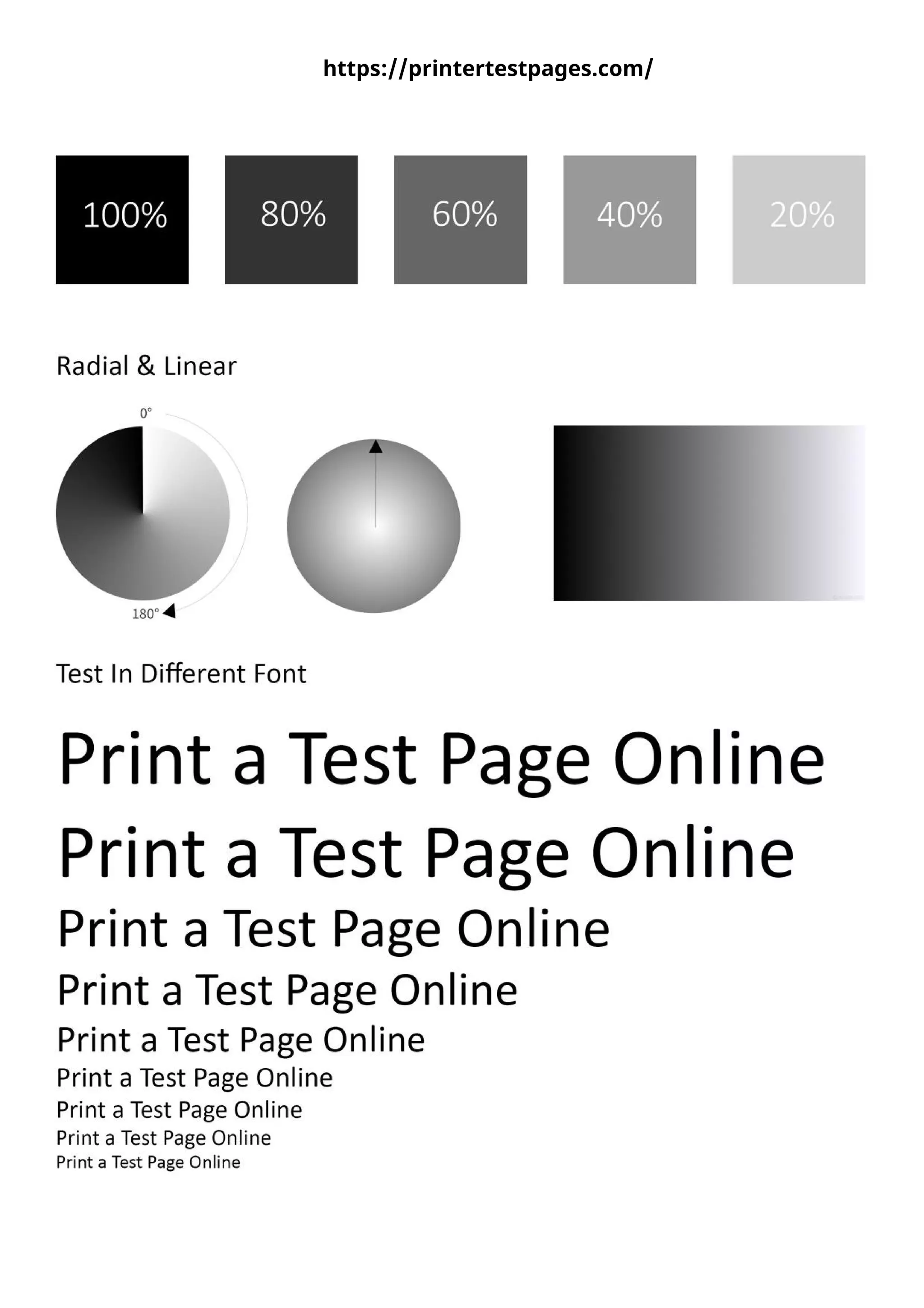 Printer Test Page PDF