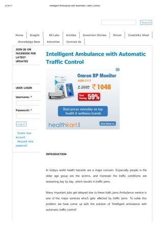 intelligent ambulance with automatic traffic control