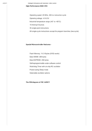 intelligent ambulance with automatic traffic control