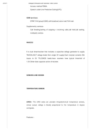 intelligent ambulance with automatic traffic control
