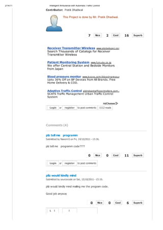 intelligent ambulance with automatic traffic control